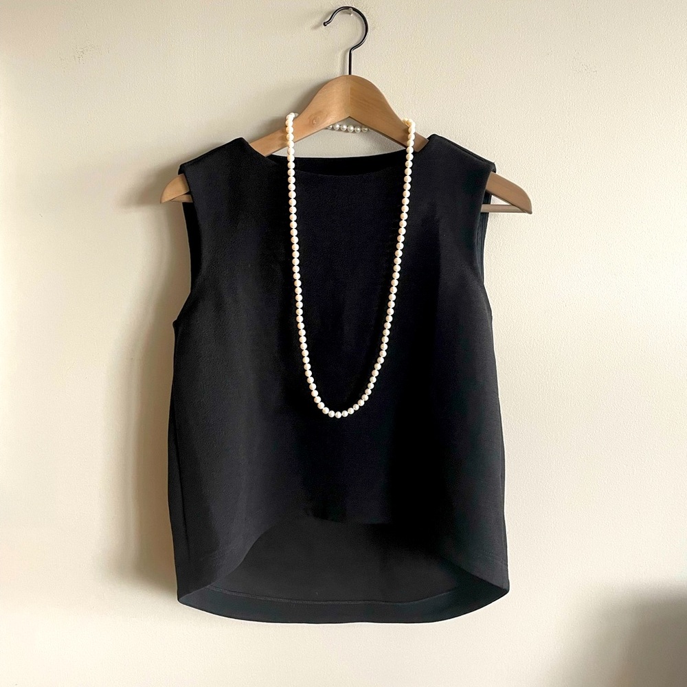 Club Monaco black cropped top